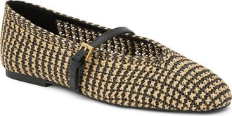 Reiss Davina Mary Jane Flat in Natural/black at Nordstrom, Size 36