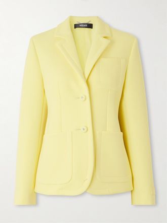 Versace Blazer In Grain De Poudre - Giallo