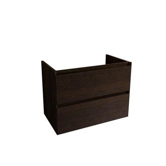 Saniclass Holz Atelier Badkameronderkast - 80x45x60cm - 2 lades - Eiken charcoal