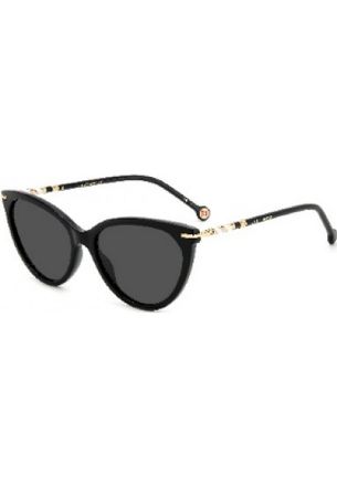 Carolina Herrera Womens HER 0093 57 S 807 Sunglasses - Black - One Size