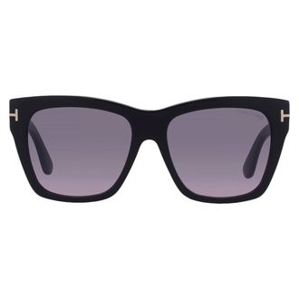 Tom Ford Flynn-02 Smoke Gradient Cat Eye Ladies Sunglasses FT1343 01B 55