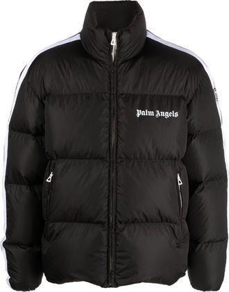 Palm Angels Classic padded down jacket - men - Polyamide/Polyamide/Feather Down/Polyester/PVC - L - Black