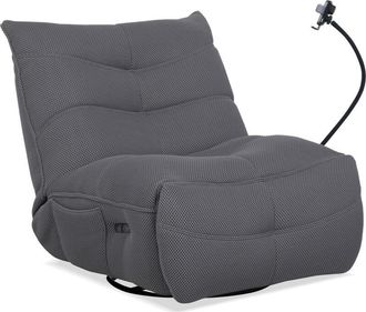 Home Heavenly Home Heavenly - Sill&oacute;n Gamer Dami, Tapizado En Tejido 3d Transpirable, Relax El&eacute;ctrico Y Efecto Balanc&iacute;n, Dise&ntilde;o Ergon&oacute;mico Color: Gris