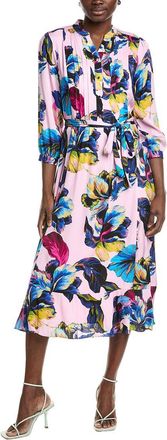 Elie Tahari The Mila Silk-Blend Shirtdress