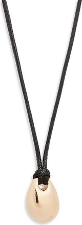 Open Edit Molten Orb Pendant Necklace in Black- Gold at Nordstrom