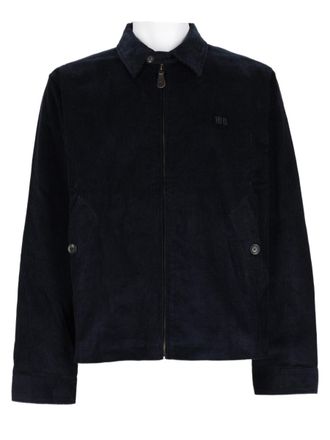 Wales Bonner Textured Corduroy Blue Sports Jacket With Classic Collar