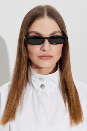 Linda Farrow Darya Sunglasses, Unisex, Black