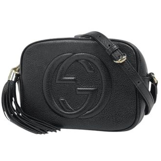 Gucci Pre-owned Cross Body Bags, female, Black, Size: ONE SIZE Pre-owned Vintage Shoulder Bag
