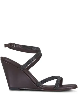 Brunello Cucinelli Leren sandalen - Bruin