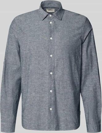 Blend Regular Fit Freizeithemd mit Kentkragen Modell ABAN in Marine, Gr&ouml;&szlig;e XXL