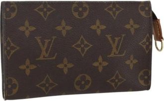 Louis Vuitton Pre-owned Clutches, female, Brown, Size: ONE SIZE Pre-owned Canvas Pouch
