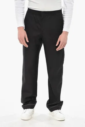 Prada Solid Silk Pants with Logo Pocket size L