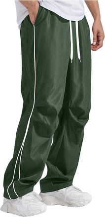 Generic Pants Men Casual Workwear Elasticated Waisted Trouser Hiking Loose Wide Pants Quick Dry Combat Sports Pant Indoor Softshell Daily Wear Bottoms Multi P