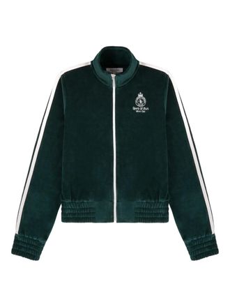 Sporty & Rich zip-up striped sweater - Green