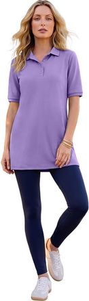 Roaman's Oversized Polo Tunic in Vintage Lavender at Nordstrom, Size 36