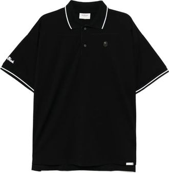 A Bathing Ape Polo con logo ricamato - Nero