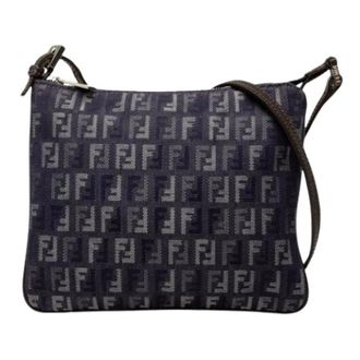 Fendi Pre-owned Denim Crossbody Bag - Dames - Pre-owned - Blauw - Maat: ONE Size Denim