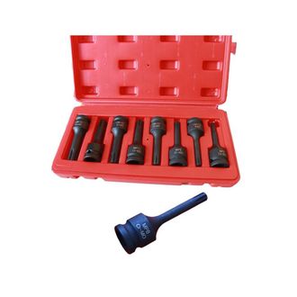Trade Shop Trade Shop - Set Chiavi Bussola Ad Impatto 1/2 Attacco Mp 8 Pz Per Avvitatore Pneumatico