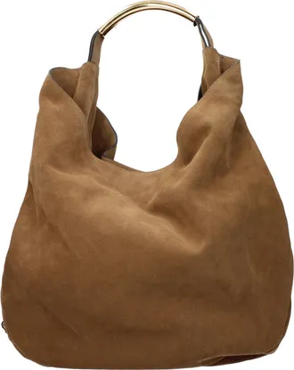 Moschino Brown Leather Shoulder Womens Bag