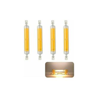 OEM Paquete De 4 Bombillas Led R7s, 118 Mm, 20 W, 230 V, Led Cob Regulables, Luz Blanca C&aacute;lida De 3000 K, 1600 L&uacute;menes, &Aacute;ngulo De Haz De 360&deg;, Equivalente