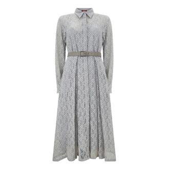 Max Mara Shirt Dresses, female, Gray, Size: S Max Mara Studio Dresses Grey