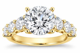 Pompeii3 Certified 4Ct Diamond Engagement Ring 14k Gold Lab Grown