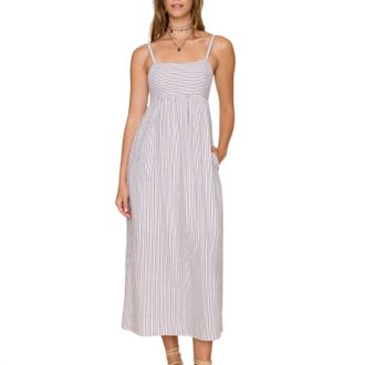 Xirena Flavia Midi Dress In Mocha Stripe
