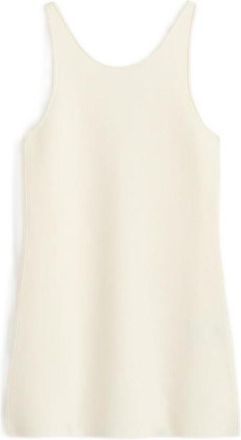 Toteme White Knitted Scoop Neck Tank Top