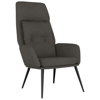 Nova Vidaxl Poltrona Reclinabile Grigio Scuro In Similpelle Scamosciata