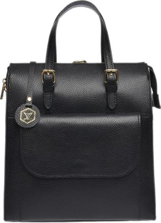 Luisa Vannini Zwart Rundleer Tas