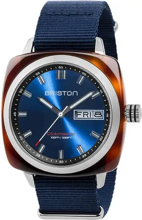 Briston Clubmaster Blue Dial Mens Watch 17342.SA.TS.9.NNB