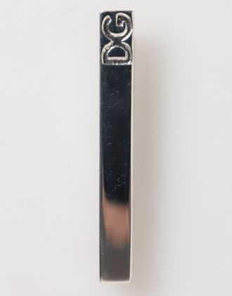 Dolce & Gabbana Zilveren Messing Logo Merk Mannen Accessoire Stropdas Clip Bar