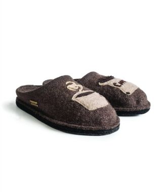 Haflinger Mens In Earth House Slipper In Coffee