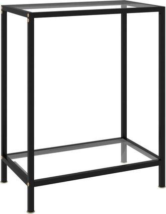 vidaXL Mesa consola vidrio templado transparente 60x35x75 cm Vidaxl