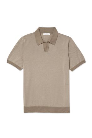 Mr P. Honeycomb-Knit Organic Cotton Polo Shirt