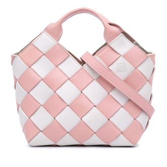 Loewe Pre-owned Loewe Mini Woven Calfskin Gingham Basket Bag Ladies 0XFTRH1UITIAOE1G