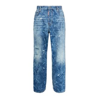 Dsquared2 Straight Jeans, male, Blue, Size: 2XL Baggy Jeans