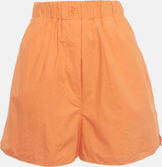 Frankie Shop Orange Cotton Poplin Lui Boxer Shorts