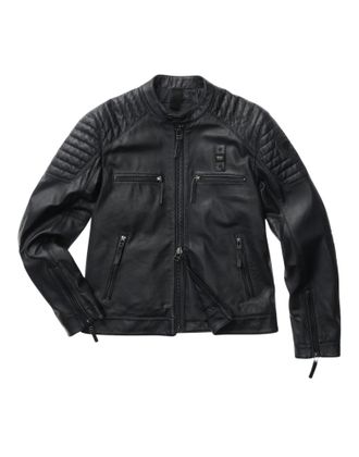 Blauer Black Crossland Leather Jacket