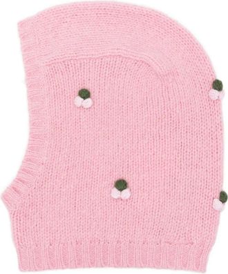 Stine Goya Passamontagna con pompon - Rosa