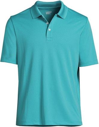 Lands End Short Sleeve Solid Active Polo Shirt in Peacock Teal at Nordstrom, Size 32