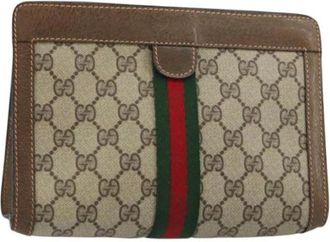 Gucci Pre-owned Clutches, female, Beige, Size: ONE SIZE Pre-owned Plastic Clutch