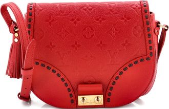 Louis Vuitton Twice Handbag leren crossbodytas met monogramprint - Rood