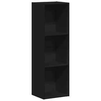 vidaXL Estanter&iacute;a Libros/mueble Tv Contrachapada Negro 36x30x114 Cm Vidaxl