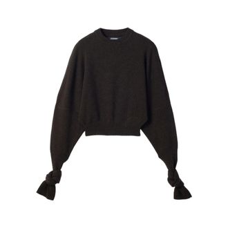 Jacquemus Maglione girocollo - - Knitwear - Donna - Marrone - S