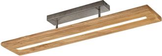 Trio Plaf&oacute;n Led Rectangular Brad Madera Natural Trio Lighting