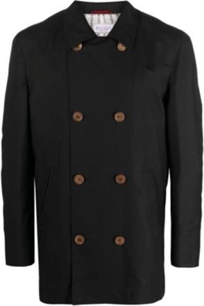 Brunello Cucinelli Black Double-Breasted Jacket, Brand Size 50 (US Size 40)