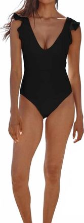 Summersalt Ruffle Backflip One Piece In Black