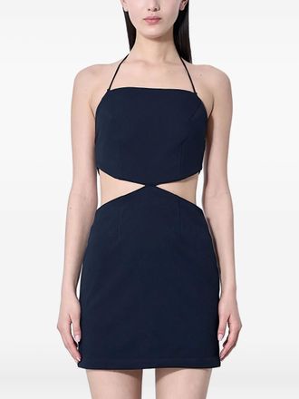Rokh Abito da cocktail con dettaglio cut-out - Blu