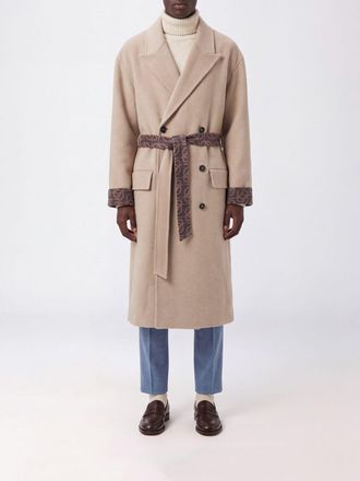Dr&ocirc;le de Monsieur Dr&ocirc;le de Monsieur Long Double-Breasted Belted Coat in Wool Blend
